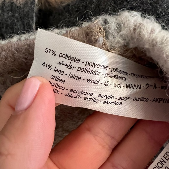 Zara wool blend shacket coat with fringe XS - Picture 4 of 5